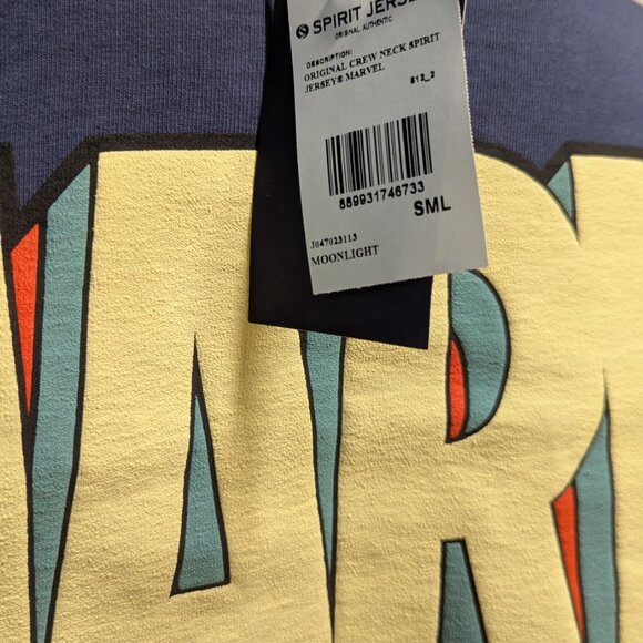 SDCC 2023 Marvel Spirit Jersey NWT Small — Navy Retro MARVEL Back Graphic - Picture 5 of 8